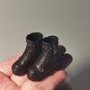 1/12 Scale Female Figure Shoes Martin Boots Model for 6-inches Action Figure Body Doll, 1/12 Action Figure Female Punk Biker Short Boots Thick Bottom Shoes Match Accessory (Black) view 2