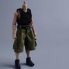 1/12 Scale Male Clothes, Workwear Pants with Belt Action Figure Clothing Accessory for 6-inches Action Figure Body, Man Action Figure Bottom Match Pants Trousers Costume Outfit (Green with Belt) view 2
