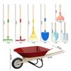 Qtioucp Kids Wheelbarrow Set with Gardening Tools Outdoor Backyard Garden Play for Toddlers Boys Girls 3-8, with Shovel, Rake, Leaf Rake, Easter Birthday Gifts (Red Garden Set) view 2