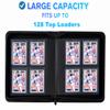 128Pockets Toploader Binder Holds Top Loaders, 4-Pocket Top Loaders Binder Album, Toploader Card Binder for 3" x 4" Rigid Card Holders, Ringless Toploader Storage Folder (Blue) view 3