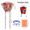 31Inch Colorful Rainbow Pocket Kite, Easy Flyer Kite with Long Tail and String Line, Not Need to Assemble, Beach Game and Outdoor Activity for Beginners, Kids and Adults(Style 1) view 2