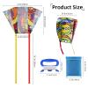 31Inch Colorful Rainbow Pocket Kite, Easy Flyer Kite with Long Tail and String Line, Not Need to Assemble, Beach Game and Outdoor Activity for Beginners, Kids and Adults(Style 3) view 2