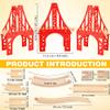 18 Pcs Wooden Train Suspension Bridges Wooden Tracks Accessories Crossing Track Bridge Support Compatible with All Major Brands for Boys Girls view 2