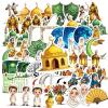 100Pcs Cartoon Islamic Stickers, Waterproof Islamic Sticker for Water Bottle Laptop Phone Cases Planner Skateboard Luggage Helmet Party Favor Decor, Ideal for Adults Teens Teacher Rewards C1712 view 2