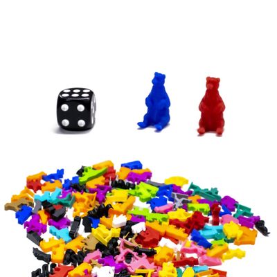 BoardGameSet 10PCS BoardGameSet Bear Figures | Board Games Pieces & Replacements, Red