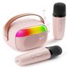 Mini Karaoke Machine for Kids, Toy for Girls Portable Bluetooth Speaker with 2 Wireless Microphones, Fashion Toy Gifts for Christmas Birthday, for 3 4 5 6 7 8+ Year Old Girls Gifts(Pink) view 1