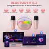 Mini Karaoke Machine for Kids, Toy for Girls Portable Bluetooth Speaker with 2 Wireless Microphones, Fashion Toy Gifts for Christmas Birthday, for 3 4 5 6 7 8+ Year Old Girls Gifts(Pink) view 3