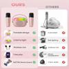 Mini Karaoke Machine for Kids, Toy for Girls Portable Bluetooth Speaker with 2 Wireless Microphones, Fashion Toy Gifts for Christmas Birthday, for 3 4 5 6 7 8+ Year Old Girls Gifts(Pink) view 4