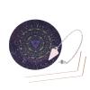 GOLOVENLD Witchcrafts Wiccan Supply Metal Dowsing Rod Set Divination Mat Carves Divination Tool for Spiritual Guidance view 1