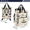 GUIJI Ship's Pattern Diaper Bag Backpack, Large Capacity Diaper Bag Multifunctional Baby Bag for Mommy Travel Backpack view 3