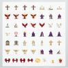100Pcs Cartoon Catholic Stickers, Waterproof Catholic Sticker for Water Bottle Laptop Phone Cases Planner Skateboard Luggage Helmet Party Favor Decor, Ideal for Adults Teens Teacher Rewards C173R view 3