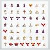 100Pcs Cartoon Catholic Stickers, Waterproof Catholic Sticker for Water Bottle Laptop Phone Cases Planner Skateboard Luggage Helmet Party Favor Decor, Ideal for Adults Teens Teacher Rewards C173R view 4