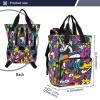GUIJI Fashion Patterns Diaper Bag Backpack, Large Capacity Diaper Bag Multifunctional Baby Bag for Mommy Travel Backpack view 3