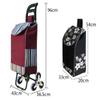 DWNARTS Shopping Trolley, Lightweight with No Noise Rubber Tri-Wheels Folding Shopping Cart Stair Climbing Cart view 2