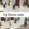 DWNARTS Shopping Trolley, Lightweight with No Noise Rubber Tri-Wheels Folding Shopping Cart Stair Climbing Cart view 4