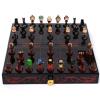 15.7-inch Travel Chess Set, Chinese Chess Set with Folding Chess Board and Storage Box -32 Resin Figurines, Collectible Business Gift (Deluxe) view 1