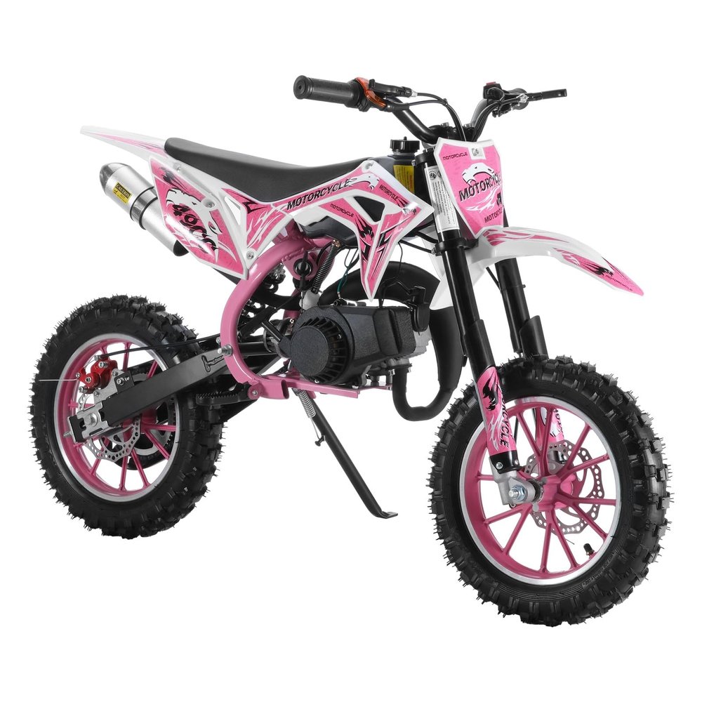 feneihe 50cc Kids Dirt Bike,New Upgraded 2-Stroke Off-Road Mini Bike with Front & Rear Disc Brake,Max Load 330 Lbs,Gas Power Dirt Bikes for Kids 8-14,Mini Dirt Bike with Max Speed 40km/H Best Gift fo