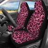 Beauty Collector Pink Leopard Print Car Seat Covers Novelty Front Seats Rear Bench Vehicle Seat Protector view 2