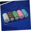 VICASKY 1pc Acrylic Poker Chip Storage Box Easy-Open Organizer Case for Game Night for Keeping Poker Chips Tidy and Organized view 2