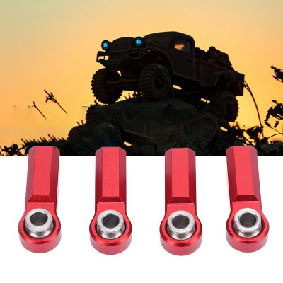 10Pcs RC Link Rod Ends Aluminum M3 RC Link Tie Rod End Ball Joint Holder Linkage Part (Red)
