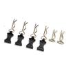 StiNGZjdM 4Pcs R-Type Body Clips with Aluminum Mount for TRX-4 Axial SCX10 1/8 1/10 1/12 RC Crawler Car Parts Accessories(Black) view 1