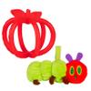 Kids Preferred Eric Carle Toddler Toys The Very Hungry Caterpillar Stuffed Animal Rattle and Red Apple Silicone Teether Newborn Baby Teething Toys Set view 1