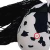 ToysCentral Basics Plush Stick Horse Plush Horse Riding Stick Hobby Horse Riding Toy for Boys Girls, Black White view 2