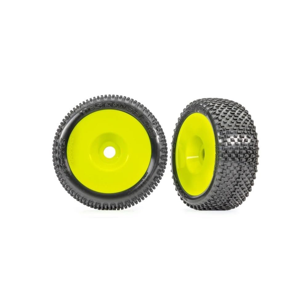 Traxxas 9074-YLW - Jato 4X4 Response Pro Low-Profile Pre-Glued Tires, Yellow (2)