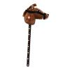 ToysCentral Basics Plush Stick Horse Plush Horse Riding Stick Hobby Horse Riding Toy for Boys Girls, Dark Brown A view 1