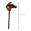 ToysCentral Basics Plush Stick Horse Plush Horse Riding Stick Hobby Horse Riding Toy for Boys Girls, Dark Brown A view 3
