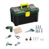 TWTCZOZ 35 Piece Kids Tool Collection Featuring Electronic Drill and Accessories, Green view 1
