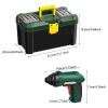 TWTCZOZ 35 Piece Kids Tool Collection Featuring Electronic Drill and Accessories, Green view 2