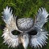 1Pcs Halloween Owl Mask Masquerade Bird Mask Animal Half Face Mask for Halloween Easter Costume Party Cosplay Props (Silver) view 4