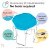 MEKA Small 28"x28" Tuff Tray Set Blue, Activity Sensory Tray Plus Stand Children, Outdoor Play Sand and Water Table for Toddlers and Kids, Toy Boys Girls view 2