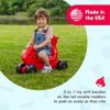 Careplay 2-in-1 Squirrel Push & Ride-on Toy, Indoor & Outdoor Use, Low Profile Seat, Recommended for Children up to 50lbs, Durable Construction, Made in The USA, 4-Pack, Blue, Red, Green, and Purple view 2