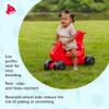 Careplay 2-in-1 Squirrel Push & Ride-on Toy, Indoor & Outdoor Use, Low Profile Seat, Recommended for Children up to 50lbs, Durable Construction, Made in The USA, 4-Pack, Blue, Red, Green, and Purple view 3