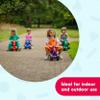 Careplay 2-in-1 Squirrel Push & Ride-on Toy, Indoor & Outdoor Use, Low Profile Seat, Recommended for Children up to 50lbs, Durable Construction, Made in The USA, 4-Pack, Blue, Red, Green, and Purple view 4