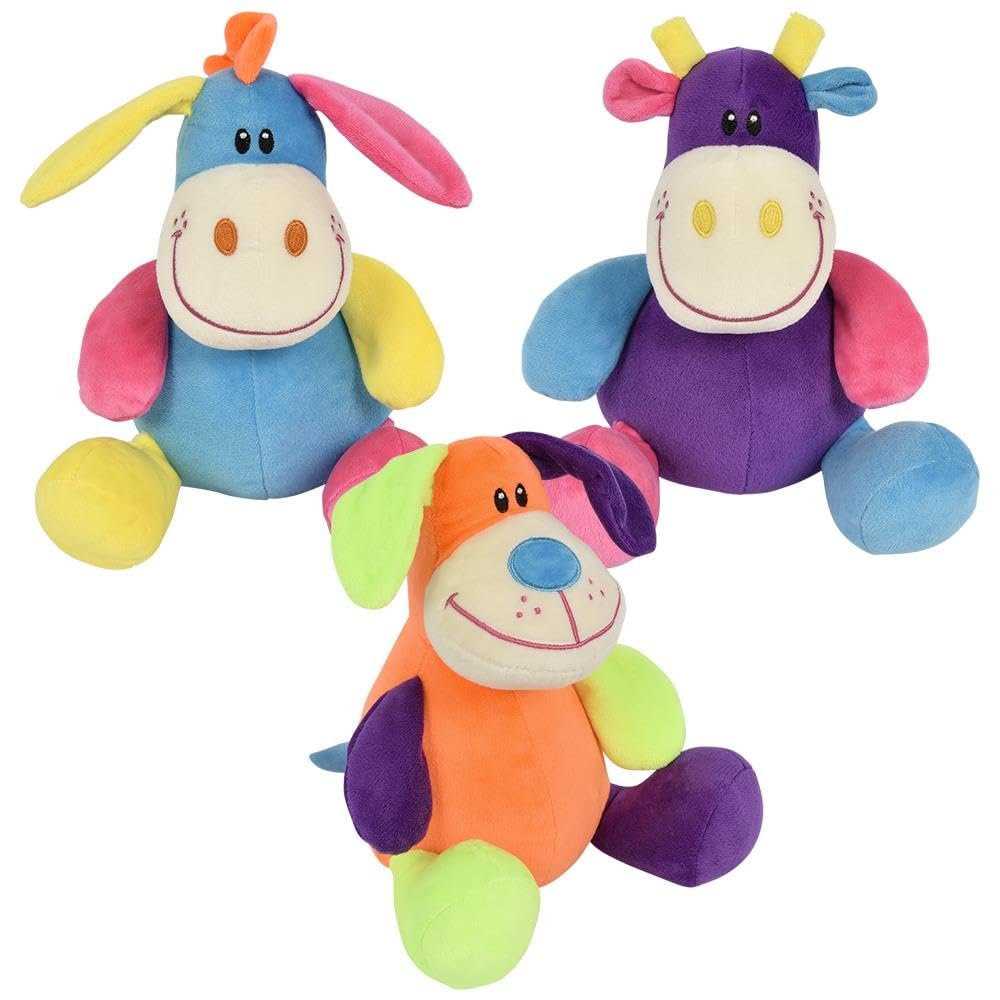 Rhode Island Novelty 9" Colorful Patch Animals (1 Per Order, Style May Vary)