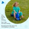 Careplay 2-in-1 Squirrel Push & Ride-on Toy, Indoor & Outdoor Use, Low Profile Seat, Recommended for Children up to 50lbs, Durable Construction, Made in The USA, 2-Pack, Blue and Red view 3