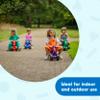 Careplay 2-in-1 Squirrel Push & Ride-on Toy, Indoor & Outdoor Use, Low Profile Seat, Recommended for Children up to 50lbs, Durable Construction, Made in The USA, 2-Pack, Blue and Red view 4