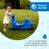 Careplay 2-in-1 Puppy Push & Ride-on Toy, Indoor & Outdoor Use, Low Profile Seat, Recommended for Children up to 50lbs, Durable Construction, Made in The USA, 2 Pack, Blue and Red view 2