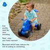 Careplay 2-in-1 Puppy Push & Ride-on Toy, Indoor & Outdoor Use, Low Profile Seat, Recommended for Children up to 50lbs, Durable Construction, Made in The USA, 2 Pack, Blue and Red view 3