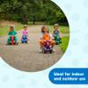 Careplay 2-in-1 Puppy Push & Ride-on Toy, Indoor & Outdoor Use, Low Profile Seat, Recommended for Children up to 50lbs, Durable Construction, Made in The USA, 2 Pack, Blue and Red view 4