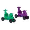Careplay 2-in-1 Puppy Push & Ride-on Toy, Indoor & Outdoor Use, Low Profile Seat, Recommended for Children up to 50lbs, Durable Construction, Made in The USA, 2 Pack, Green and Purple view 1