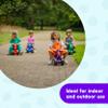 Careplay 2-in-1 Puppy Push & Ride-on Toy, Indoor & Outdoor Use, Low Profile Seat, Recommended for Children up to 50lbs, Durable Construction, Made in The USA, 2 Pack, Green and Purple view 4