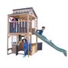 KidKraft Cliffbrook Wooden Outdoor Two-Story Playhouse with Slide view 1
