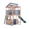 KidKraft Cliffbrook Wooden Outdoor Two-Story Playhouse with Slide view 2