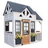 KidKraft Lantana Lane Outdoor Wooden Playhouse with Kitchen and Flap Door view 1
