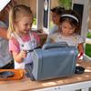 KidKraft Lantana Lane Outdoor Wooden Playhouse with Kitchen and Flap Door view 3