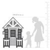 KidKraft Riverscape Wooden Playhouse with Working Doorbell, Fence, Kitchen and Pet Door view 4